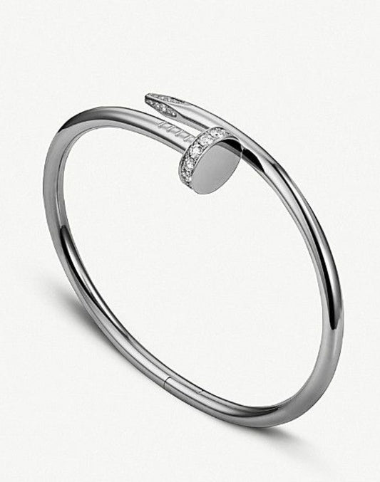 Silver Clavo Bangle