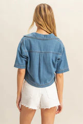 Collared Denim Shirt